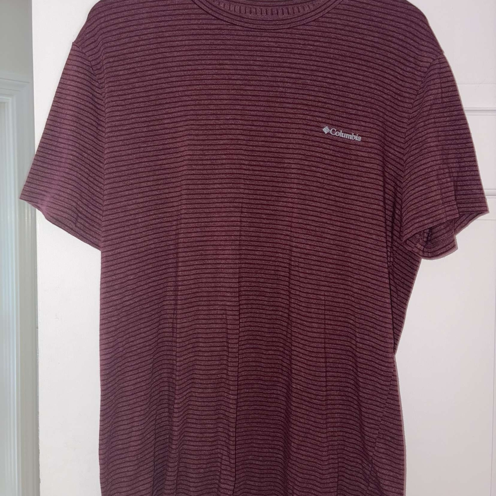 Columbia Men's Maroon Striped Tee